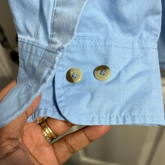 Outdoor By Hilton Long Sleeved Ventilated Fishing Shirt - Blue - Size Large - Picture 10 of 10